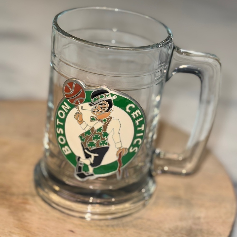 Boston Celtics 15oz Tankard Beer Mug with Metal Logo
